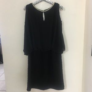 Scarlett | Black Cold Shoulder Dress | 18W